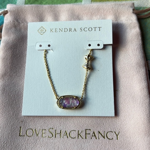 LOVE SHACK FANCY Jewelry - 🎀 Kendra Scott X LoveShackFancy Gold Elisa Necklace 🎀 NWT 🎀